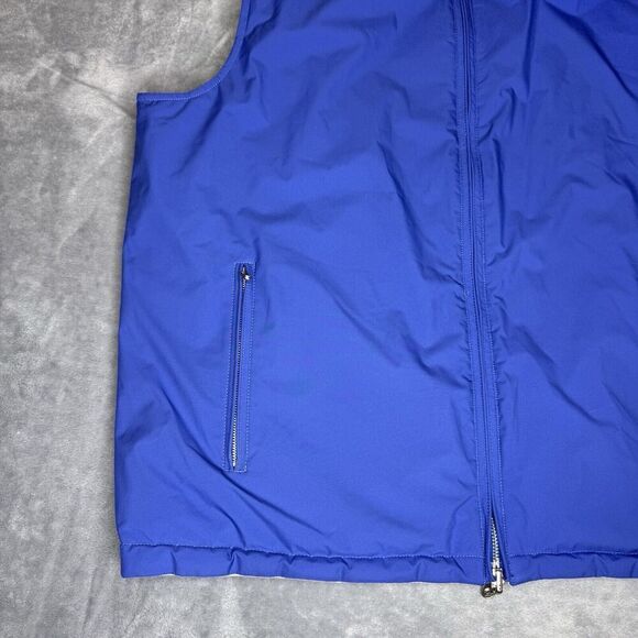 Peter Millar Sz XL Crown Reversible Soft Golf Vest 2-Way Full Zip Gray Blue Mens - Picture 3 of 16